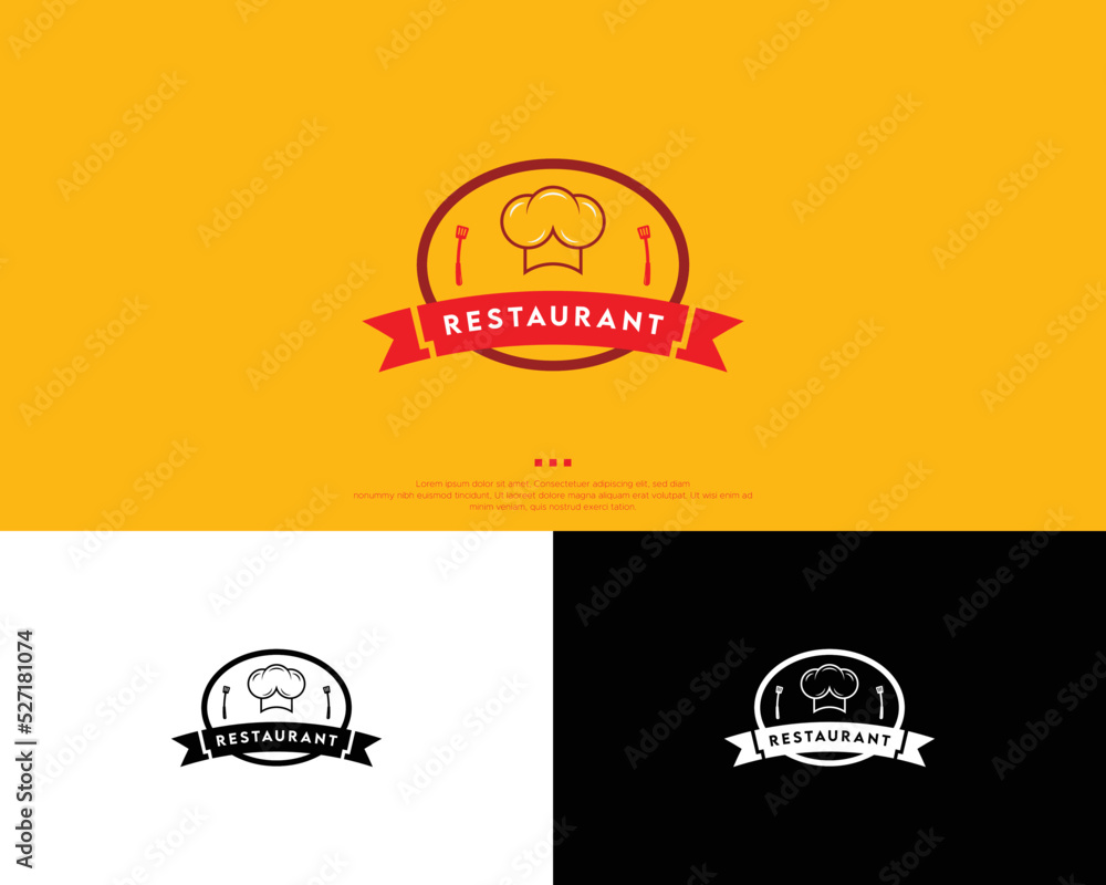 Restaurant logo design template