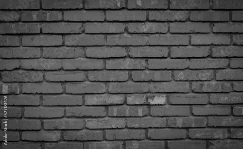 old brick wall texture grunge background with vignetted corners, may use to interior design.