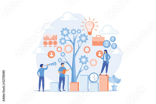 Business operation planning. Software technology integration. Enterprise architecture, IT standard for your business, business it management concept. flat vector modern illustration