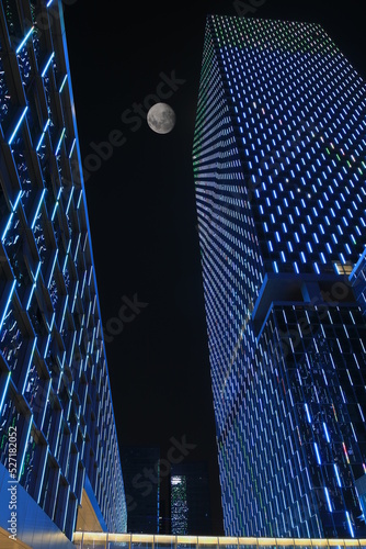 skescrapers in the evening