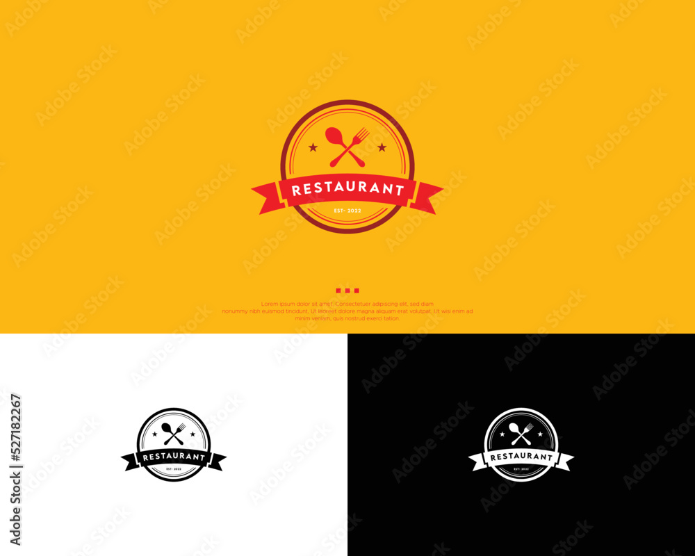 Restaurant logo design template Restaurant logo design template