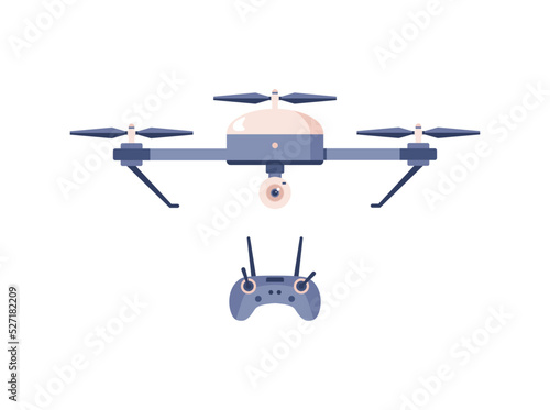 Drone with camera and joystick for remote control flat style