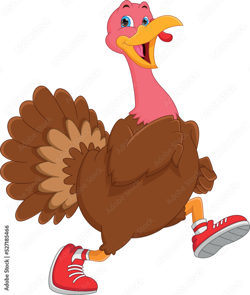 Running Turkey Vector