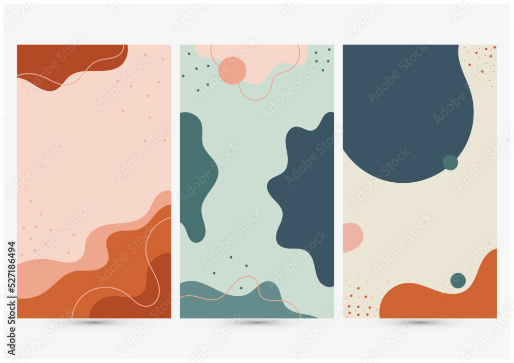 set of abstract aesthetic background