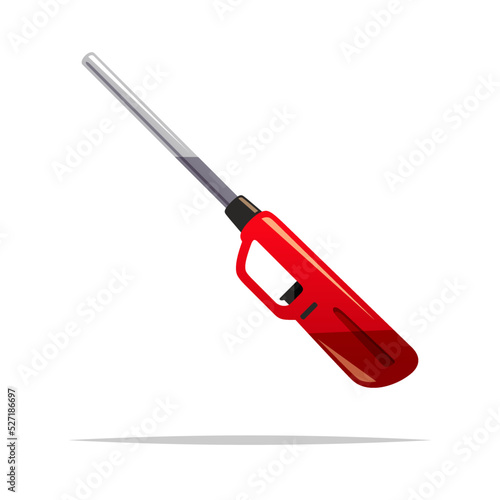 Gas lighter vector isolated illustration