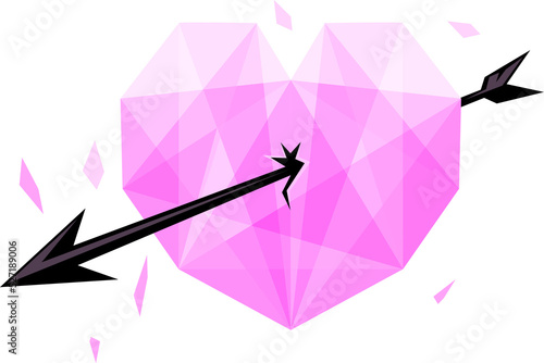  heart with arrow , Symbol of love