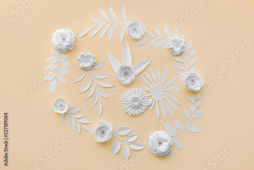 Elegant white paper flowers...