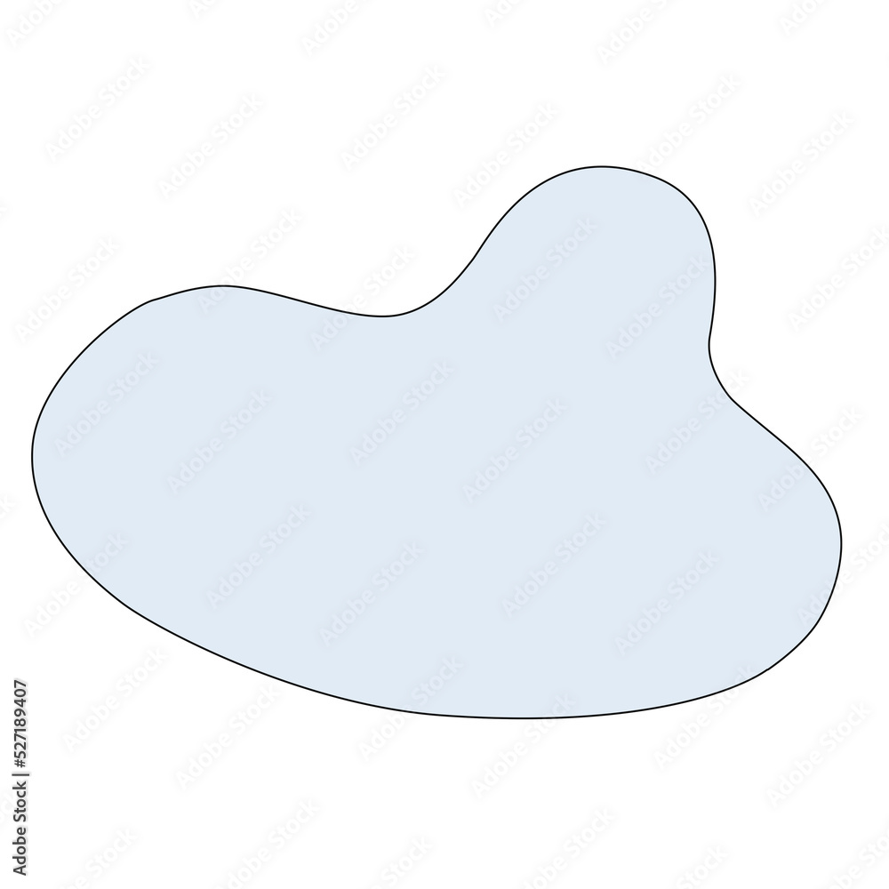 Abstract shape blue blob and line art. Abstract shape blue blob and line art.