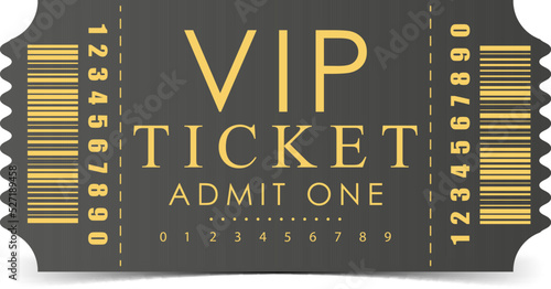 VIP Modern elegant ticket card illustration template. Vector.