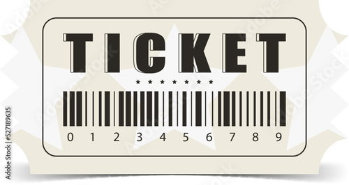 Ticket design. Modern elegant ticket card illustration template. Vector.