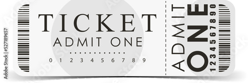 Ticket design. Modern elegant ticket card illustration template. Vector illustration.