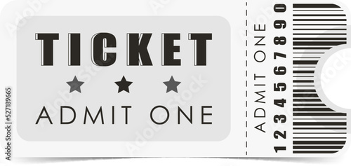 Ticket design. Modern ticket card template. Vector.
