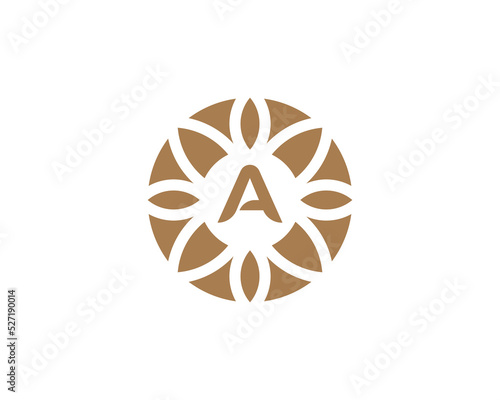 Elegant Floral Flower Logo Concept icon sign symbol Design Element. Natural Products, Cosmetics, Ecology, health Care, spa, Leaf Logotype. Vector illustration template