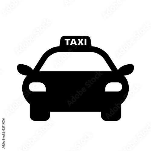 taxi icon silhouette vector illustration 