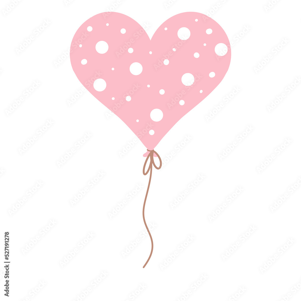 Pink balloon heart shape. Pink balloon heart shape.