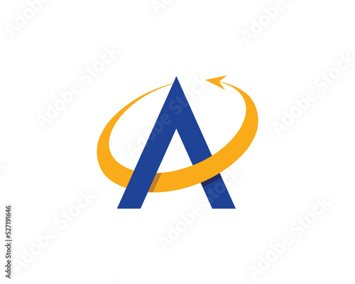 Initial Letter A with Arrow Logo Concept sign icon symbol Design. Financial, Accounting, Marketing, Business Logotype. Vector illustration template