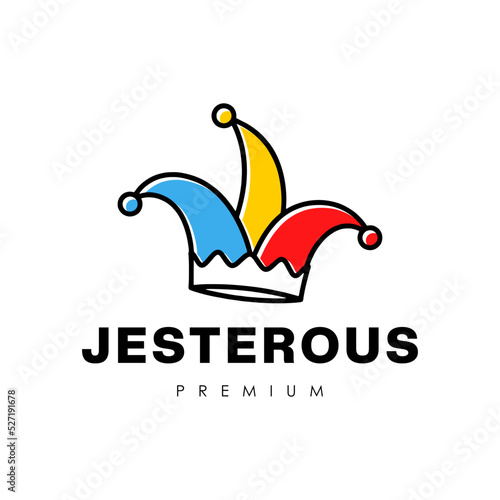 Jester hat logo icon template