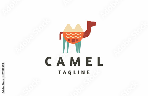 Camel logo icon design template flat vector illustration