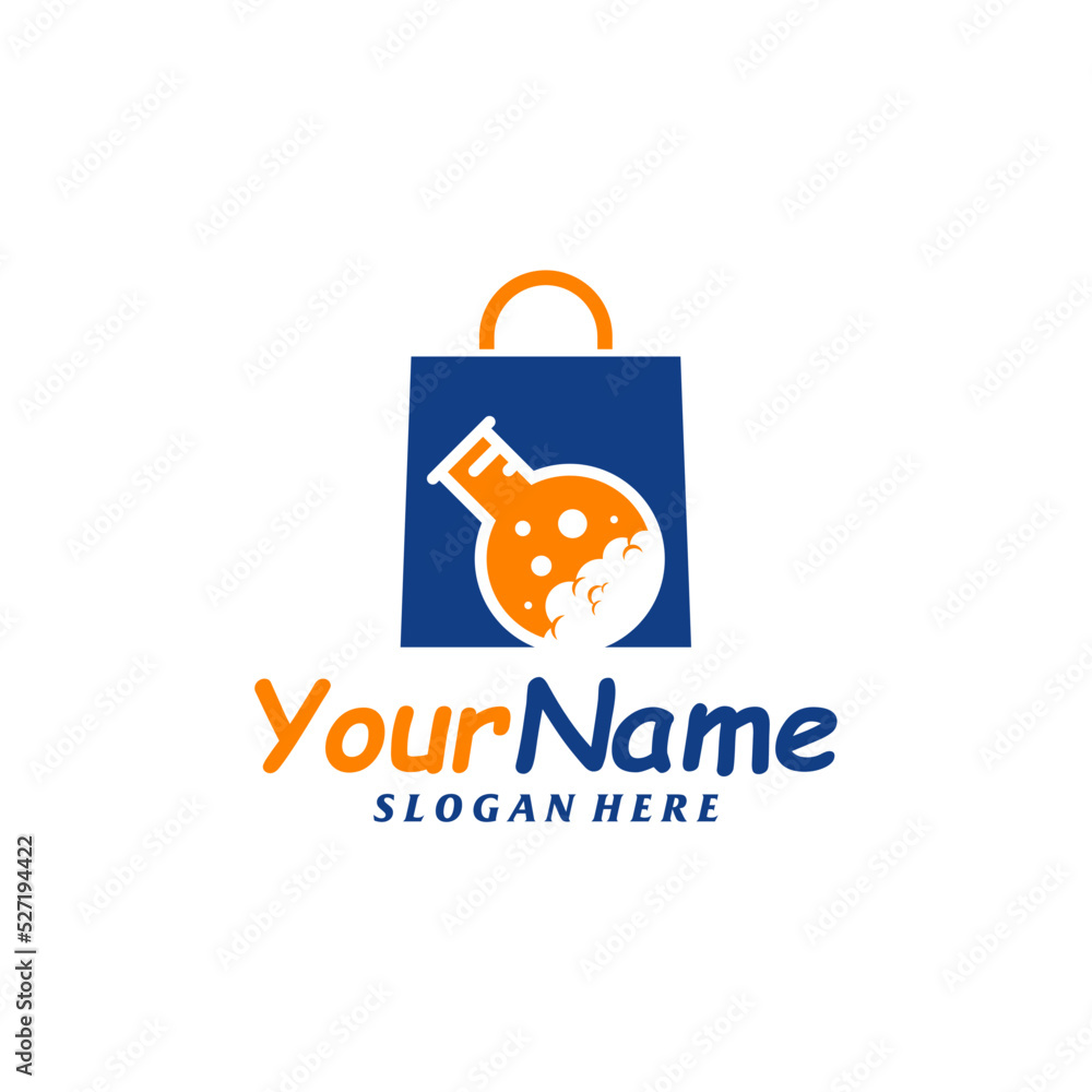 Lab Shop Logo Design Template. Science Shop logo concept vector. Creative Icon Symbol Lab Shop Logo Design Template. Science Shop logo concept vector. Creative Icon Symbol