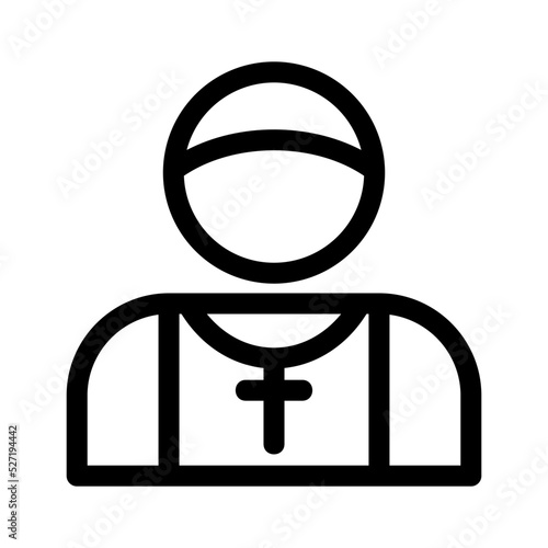 Fototapeta pastor icon or logo isolated sign symbol vector illustration - high quality blac