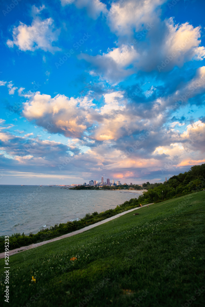Cleveland Ohio Skyline at Sunset