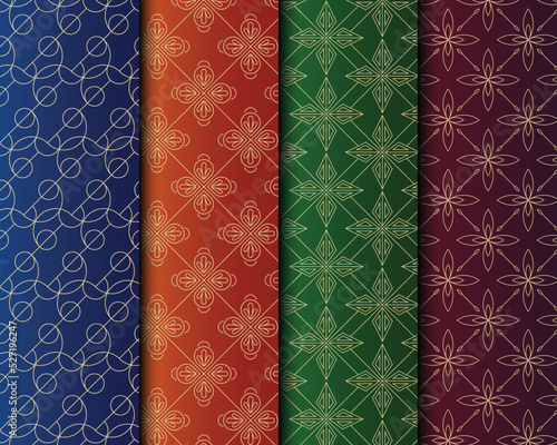 Luxury vector pattern design, natural luxury stylish modern vector pattern. Geometric seamless floral black & gold pattern design