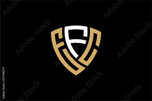 EFC creative letter shield logo design vector icon illustration photo