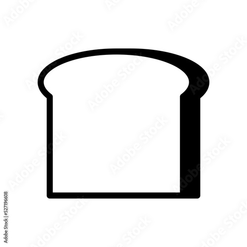 Bread black vector icon on white background