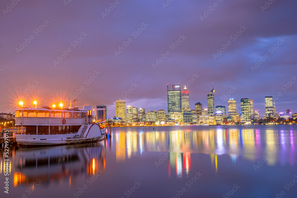Perth downtown city skyline cityscape of Australia