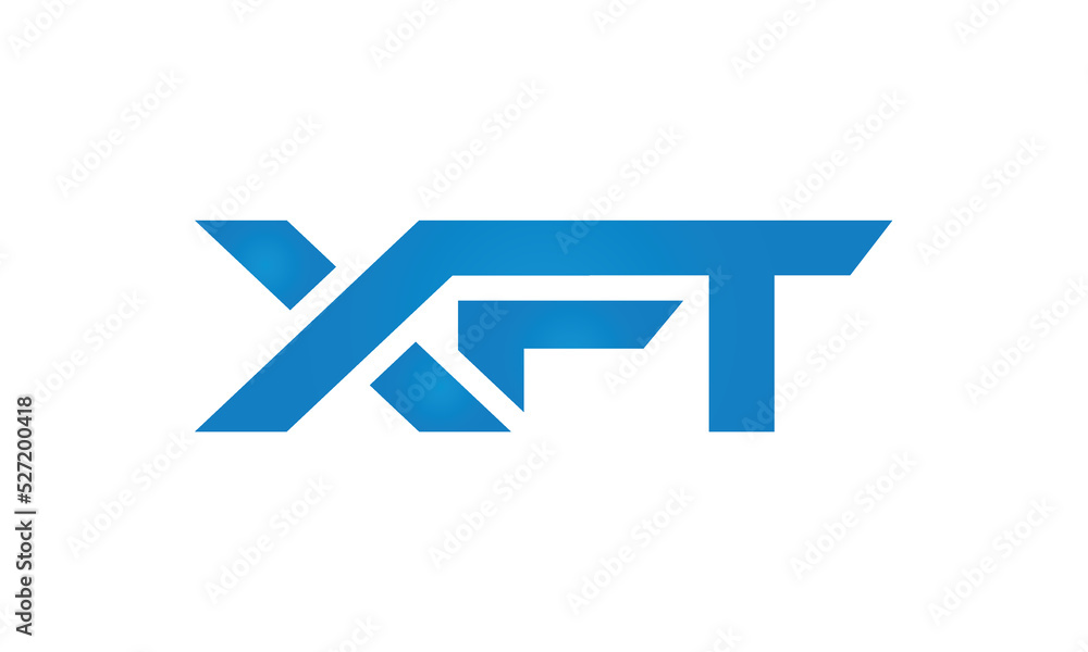 initial letters XFT linked monogram, creative modern lettermark logo design, connected letters typography logo icon vector illustration initial letters XFT linked monogram, creative modern lettermark logo design, connected letters typography logo icon vector illustration