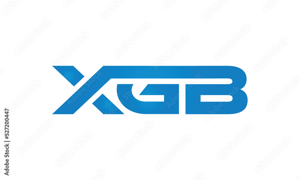 initial letters XGB linked monogram, creative modern lettermark logo design, connected letters typography logo icon vector illustration initial letters XGB linked monogram, creative modern lettermark logo design, connected letters typography logo icon vector illustration