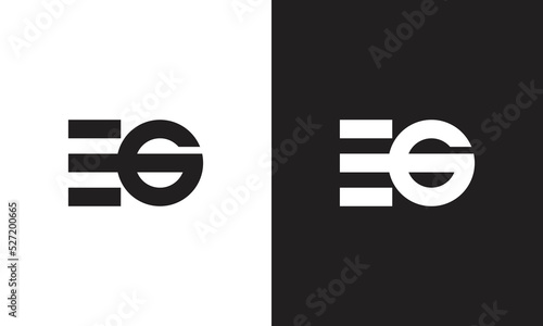 Eg logo design vector templates. Abstract monogram eg logo design 