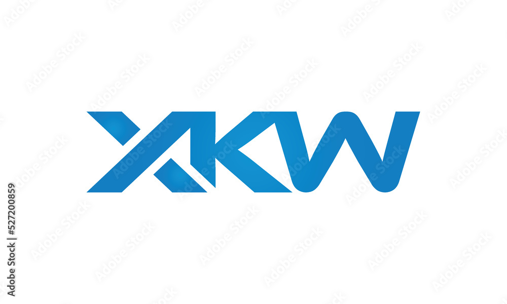initial letters XKW linked monogram, creative modern lettermark logo design, connected letters typography logo icon vector illustration initial letters XKW linked monogram, creative modern lettermark logo design, connected letters typography logo icon vector illustration