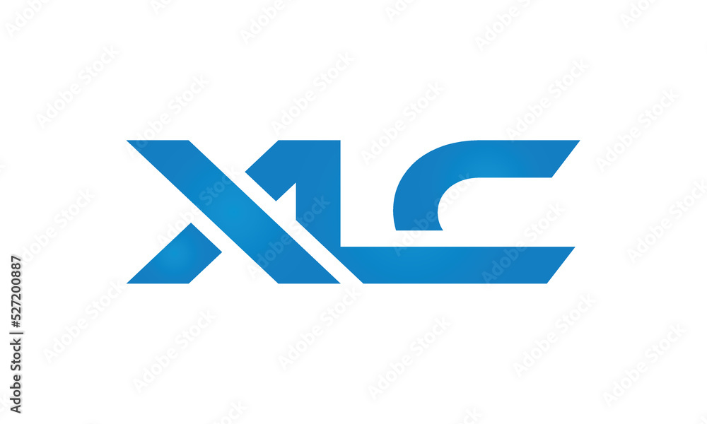 initial letters XLC linked monogram, creative modern lettermark logo design, connected letters typography logo icon vector illustration initial letters XLC linked monogram, creative modern lettermark logo design, connected letters typography logo icon vector illustration