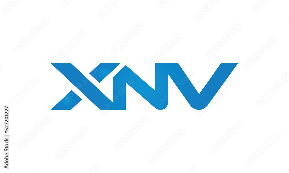 initial letters XNV linked monogram, creative modern lettermark logo design, connected letters typography logo icon vector illustration initial letters XNV linked monogram, creative modern lettermark logo design, connected letters typography logo icon vector illustration