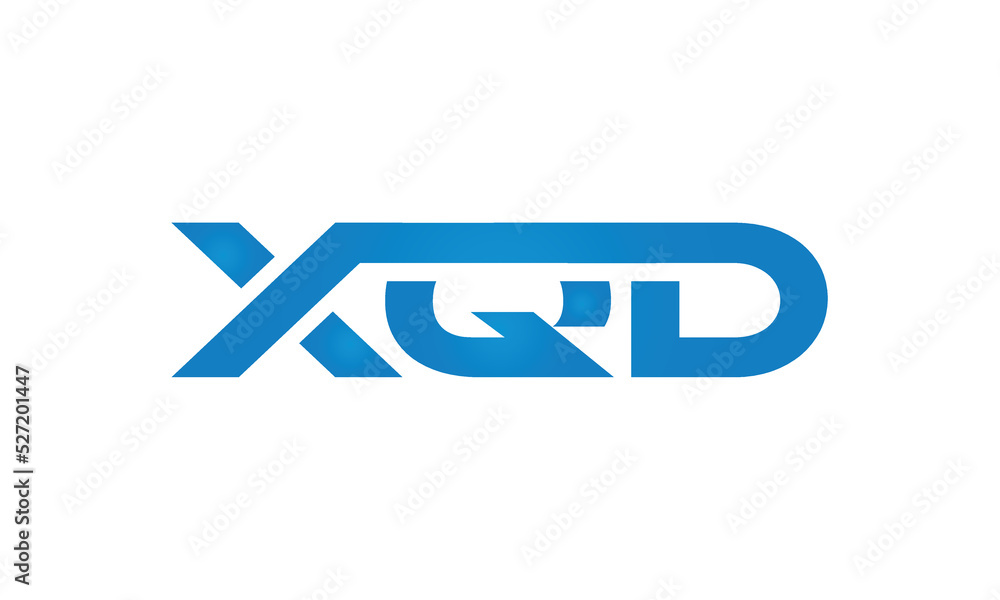 initial letters XQD linked monogram, creative modern lettermark logo design, connected letters typography logo icon vector illustration initial letters XQD linked monogram, creative modern lettermark logo design, connected letters typography logo icon vector illustration