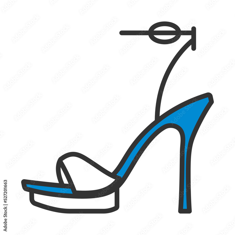 Woman High Heel Sandal Icon Woman High Heel Sandal Icon