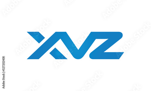 initial letters XVZ linked monogram, creative modern lettermark logo design, connected letters typography logo icon vector illustration