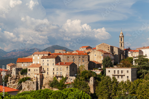 Sartene on a sunny day. Landscape of Corsica, France