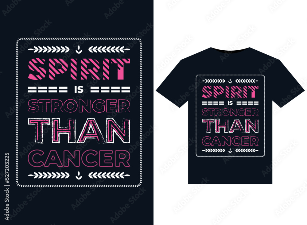 Spirit is Stronger Than Cancer T-shirt Graphic
