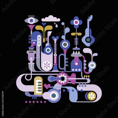 Music Box vector illustration