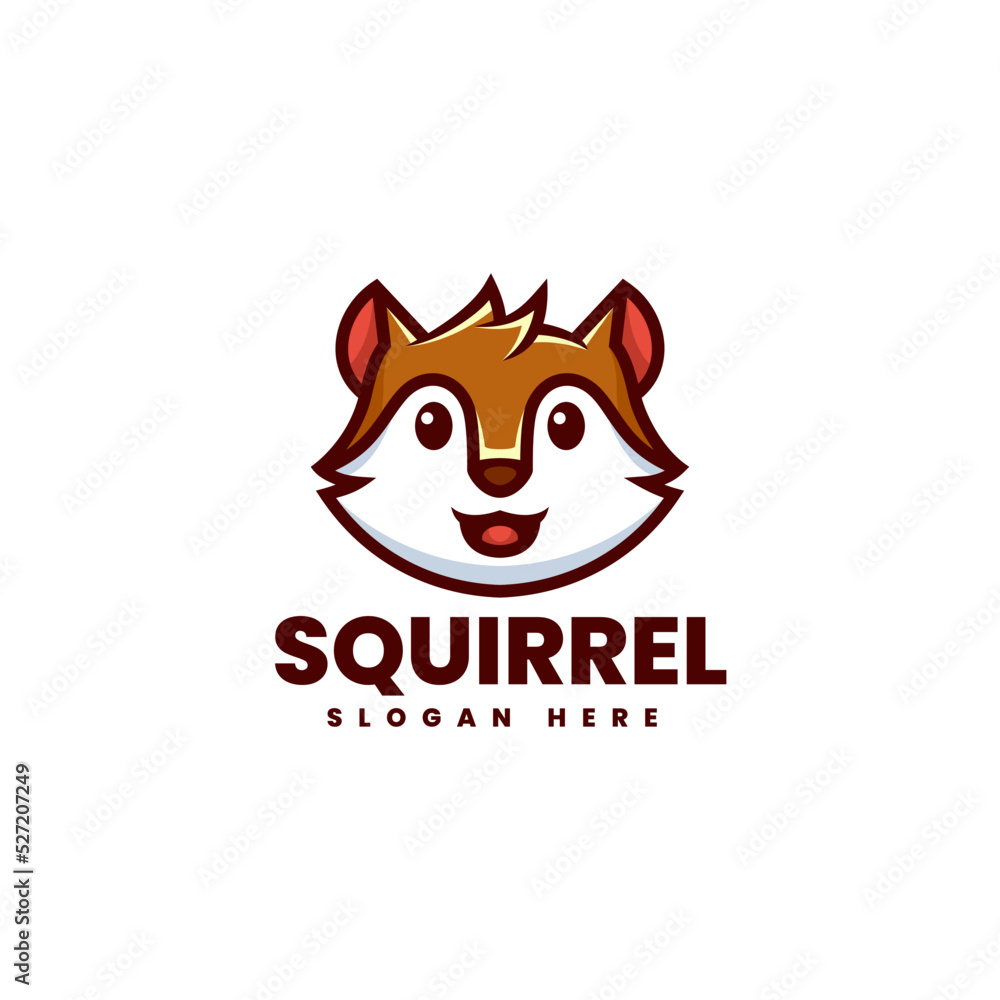 Logo Illustration Squirrel Mascot Cartoon Style. Logo Illustration Squirrel Mascot Cartoon Style.