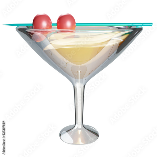 cocktail 3d icon illustration