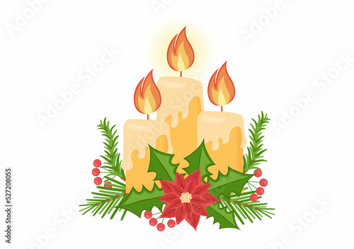 First Sunday of Advent or the Beginning of a New Church Year Which Takes Place on November 27 in Template Hand Drawn Cartoon Flat Illustration