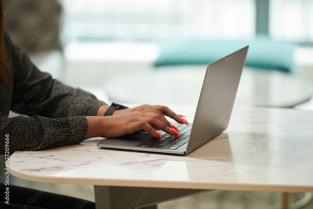 Businesswoman Working on Laptop Businesswoman Working on Laptop