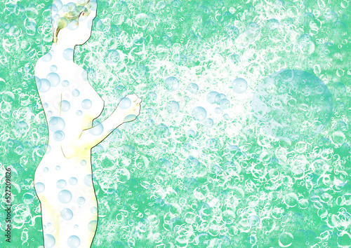 bulles corps femme oxygène air