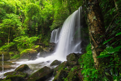 Beautiful waterfall in Phu Hin Rong Kla National Park, Phitsanulok province, ThaiLand.