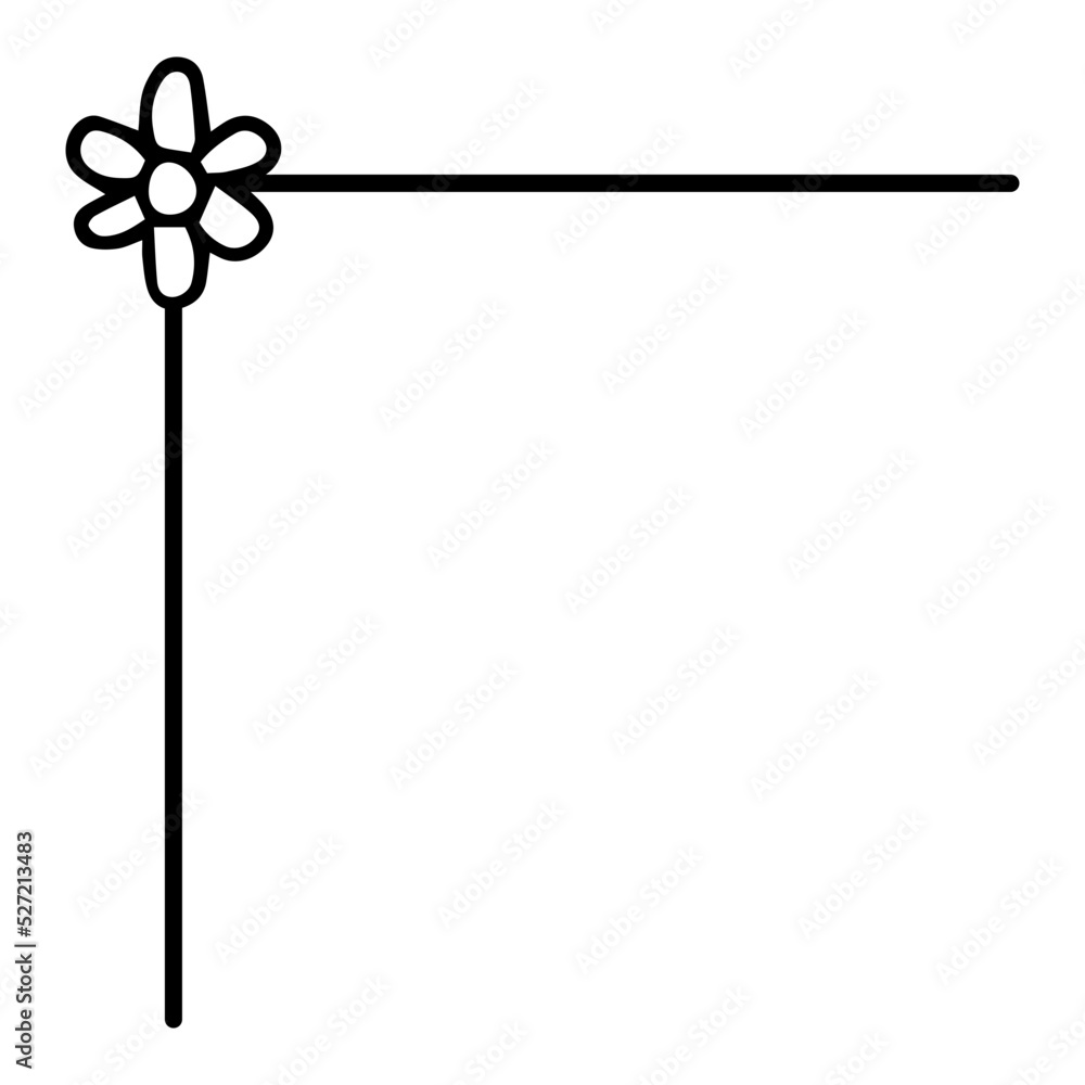 Obraz premium flower corner edge 