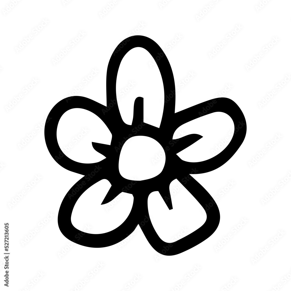 doodle flower element
