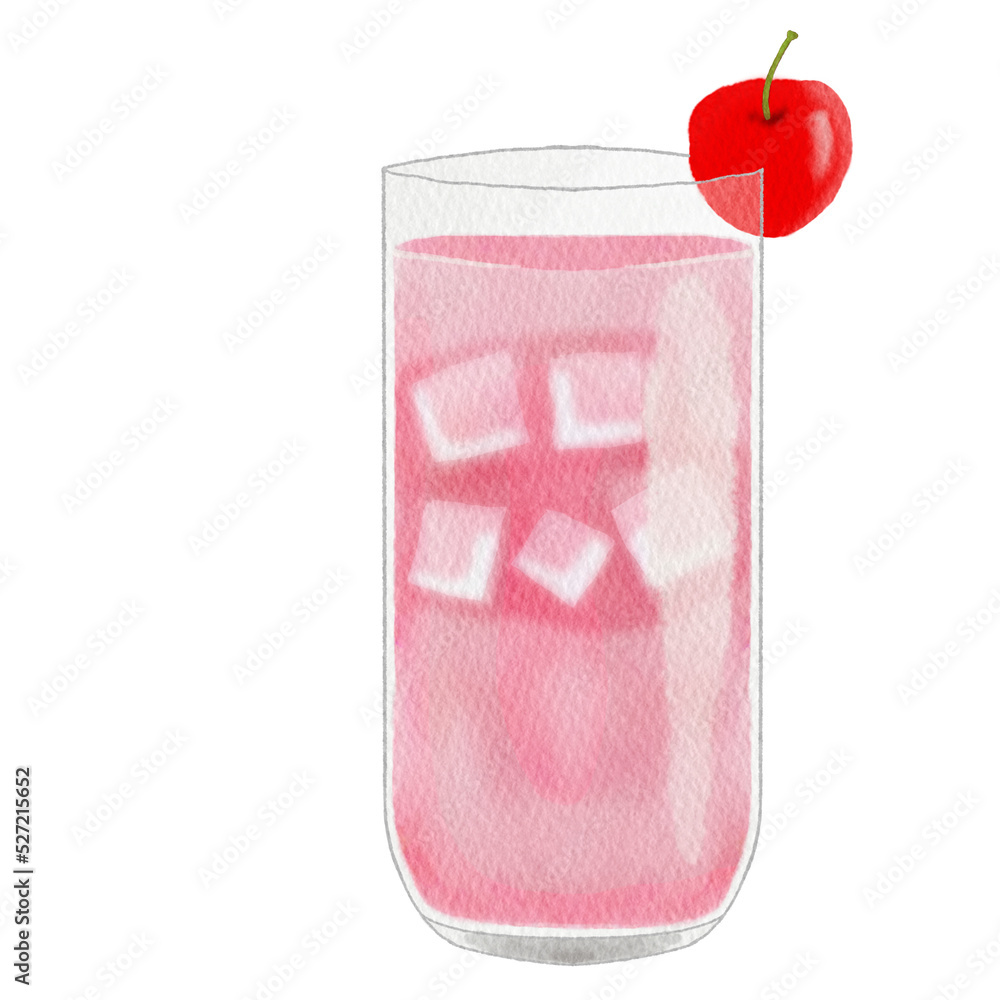 Watercolor cocktail. Watercolor cocktail.